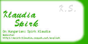 klaudia spirk business card